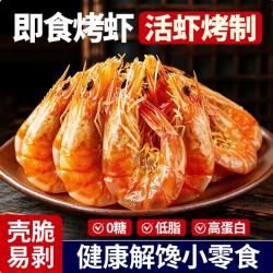 一虾一世界 即食烤虾干  孕妇儿童海产小吃宝宝零食中秋送礼 烤虾干250g
