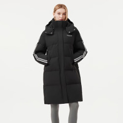 坦博尔 羽绒服女中长款学院风可脱卸帽 TEF550808D