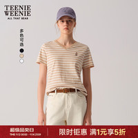 TEENIE WEENIE 女士V领短袖T恤 卡其色 XS 155