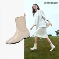ecco 女鞋 低跟复古切尔西靴 舞悦 244403