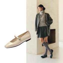 ecco 舞悦234343 平底玛丽珍女士单鞋