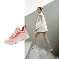 ecco 复古时尚风琴底舒适老爹鞋女休闲鞋 灵动218263