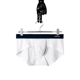 猫人 男士再生纤维石墨烯抗菌裆无痕三角内裤 黑色+白色+宝蓝 2XL 3条装