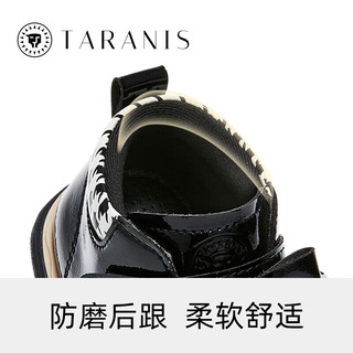 泰兰尼斯 软底防滑 黑色 19码 儿童皮鞋