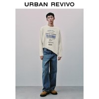 UR UR 男装 潮流撞色做旧字母印花棉质T恤 UUV460020