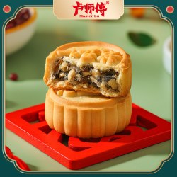 卢师傅 五仁月饼椰蓉花生酥皮苏式月饼老式月饼黑芝麻中秋月饼点心