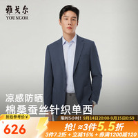 雅戈尔 菠萝纹花型 男士西服