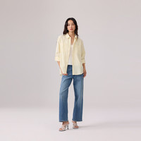 Levi's 26年秋季新款女士美式复古工装风宽松休闲衬衫 浅黄色 M
