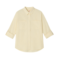 Levi's 李维斯 美式复古工装风宽松休闲衬衫 浅黄色 M