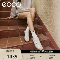 ecco 柔酷11号235813 牛皮板鞋 砂砾灰 38码