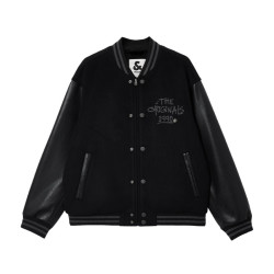 杰克琼斯 杰克·琼斯（JACK&JONES）男士宽松重磅刺绣拼接毛呢克外套225427023