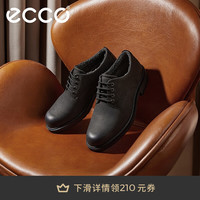 ecco 都市奥斯陆 德比鞋 商务通勤 防滑防水 黑色 44