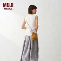 無印良品 MUJI 纸斜挎包 浅棕色 女士单肩包