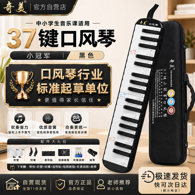 奇美 QM37A-15 37键口风琴 EVA硬包-黑色