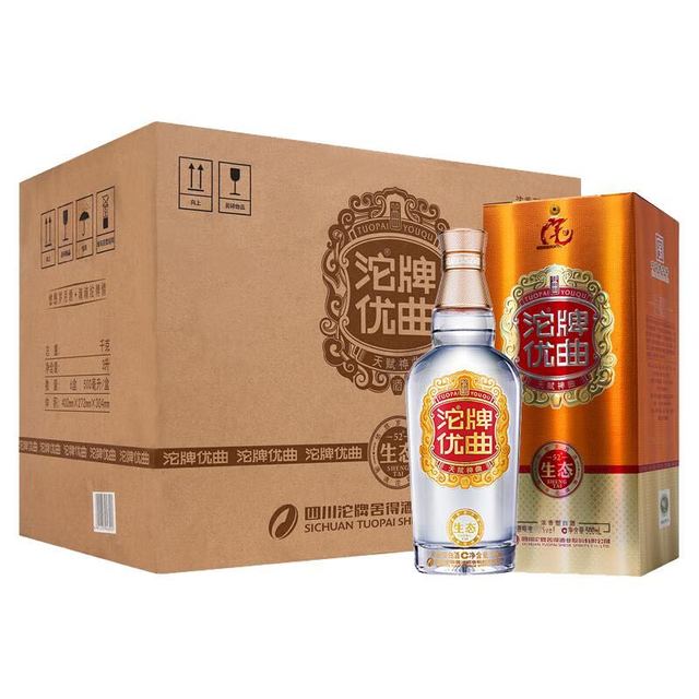 淘金币128.4元、中秋送好礼：沱牌 生态优曲 38度 浓香型白酒 500ml*6瓶