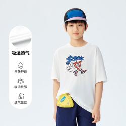 361° 儿童夏款男小童时尚卡通短T中大童透气舒适短袖针织衫短袖上衣
