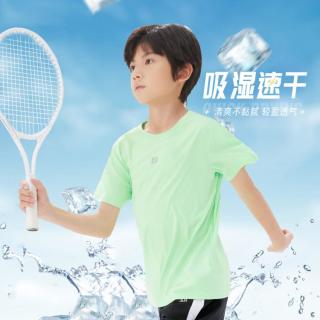 361° 儿童夏男童中大童短袖T恤柔软高弹女童运动衫