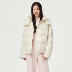 坦博尔 羽绒服 女款宽松短款秋冬可脱卸帽秋冬运动保暖外套