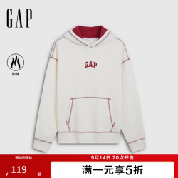 Gap 男女装2026秋新品logo刺绣加绒连帽宽松卫衣上衣1SS623736