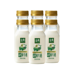 伊利 金典鲜牛奶 3.8g乳蛋白208ml*6瓶 Q萌小鲜瓶 巴氏杀菌低温牛奶