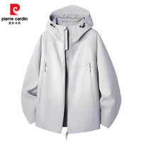 皮尔·卡丹 户外软壳冲锋衣外套 龙脊灰