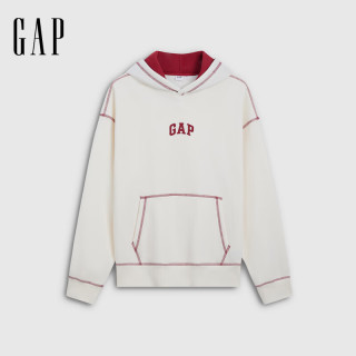 Gap 男女装2026秋新品logo刺绣加绒连帽宽松卫衣上衣1SS623736