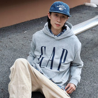 Gap 1SS623908 抓绒连帽 灰色 S 男士卫衣
