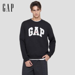 Gap 男女装秋款字母logo抓绒圆领卫衣合身上衣美版852079
