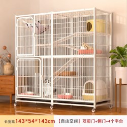 华美龙 猫笼子超大自由空间家用室内猫别墅带厕所大型猫屋猫舍猫咪猫窝