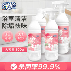 绿伞 浴室清洁剂500g*4瓶玻璃水龙头洗漱台花洒水垢瓷砖洁厕