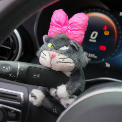 车载可爱公仔毛绒玩偶女转向灯雨刮器创意通用护肩装饰个性路西法