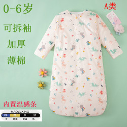 婴儿睡袋秋冬夹棉新生儿防踢睡袋秋冬加厚宝宝睡袋恒温防踢神器