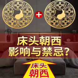床头朝西主卧室靠西入户门对门对窗户装饰贴金属贴