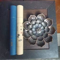 顺香行 莲花双层合金线香插送2盒香