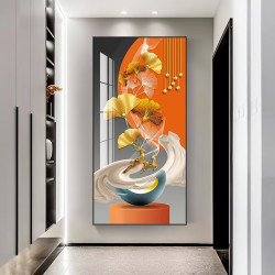 客厅新款晶瓷装饰画玄关走廊入户装饰画轻奢简约抽象抽象装饰画