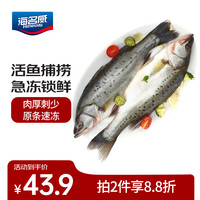 海名威 冷冻海鲈鱼850g/2条装 海鱼 生鲜鱼类 海鲜水产