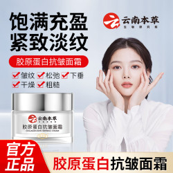 dyey 云南本草胶原蛋白抗皱面霜淡化细纹补水保湿提拉紧致