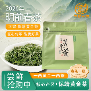 五彩湘西「保靖黄金茶绿茶」一两黄金一两茶2026年明前一级袋装50g