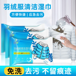 标奇 羽绒服清洁湿巾免洗去污去渍干洗专用湿纸巾擦拭清洗神器wy-1