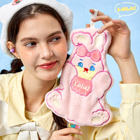 LOLA DESIGN 可爱兔子擦手毛巾 吸水擦手巾挂式可爱加厚箱包抹手布