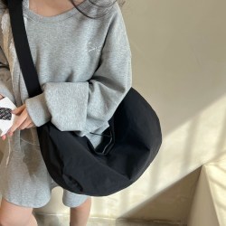 大容量小众纯色单肩包女百搭单根斜挎包斜跨包包新款布包2026休闲