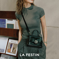 La Festin 小号塌塌手提包女新款时尚单肩斜挎包凯莉包