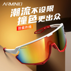 ARMINIO安美度超轻炫彩骑行眼镜防风沙自行车护目运动风防雾大框