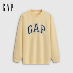 Gap 男女装秋季logo贴布绣宽松长袖卫衣