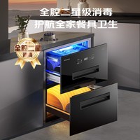 樱雪 消毒柜全嵌入式小型厨房碗筷烘干一体机大容量家用消毒碗柜