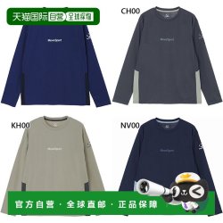 迪桑特 日本直邮Descente 男士长袖T恤 ST6FLT02M 健身训练上衣 灰色/藏/