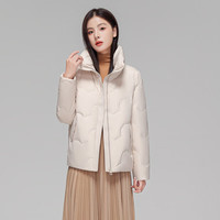 值友专享:雪中飞 新款女士保暖羽绒服御寒短款羽绒服时尚休闲百搭舒适感 米白|8011 S /160/84A