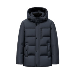 雪中飞 男士鹅绒短款羽绒服休闲户外简约男羽绒舒适