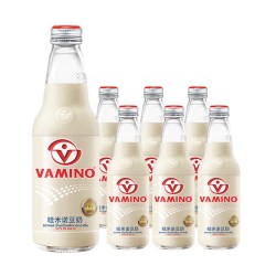 VAMINO 豆奶泰国饮料300ml*6瓶早餐植物蛋白奶豆浆玻璃瓶装