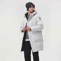 坦博尔 90%绒 中长款羽绒服 男女同款 雪地印迹灰